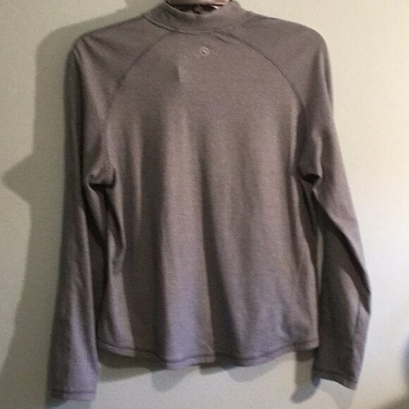 Avalanche Blue and White Striped Quarter Zip Pullover - Picture 3 of 9